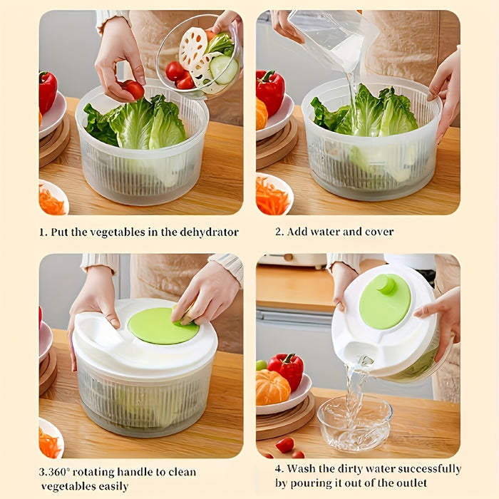 1pc versatile RV kitchen kit: vegetable and fruit dryer, salad spinner, colander basket and drainer-save time and effort for RV travel, camping, preparing healthy meals