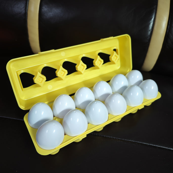 12pcs Colorful Egg Shape Matching Toy Set - Early Education Fine Motor Skills Development, Perfect for Halloween & Christmas Gifts