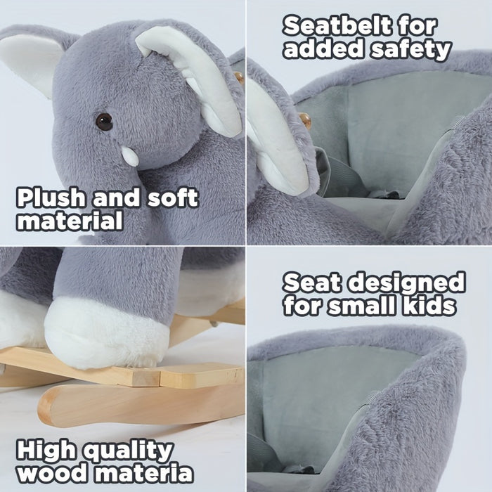 Elephant Rocking Horse, Baby Use, Home Outdoor Use, Baby Birthday Gift, Christmas Gift