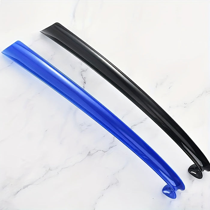 1pc Ergonomic Shoe Horn - 16.54inch Long, Thick Plastic, No-Bend Design for Easy Shoe Wear at Home or Hotel, Blue & Black Options