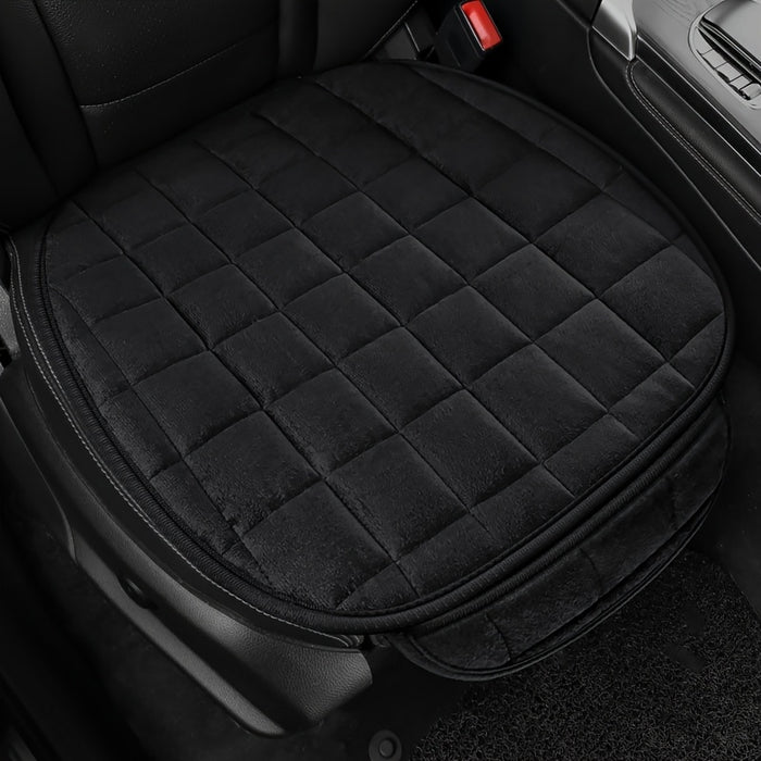 1pc Universal Oval Car Seat Cover, Anti-Slip, Breathable Polyester Fiber, Soft Sponge Filled, Lightweight, Portable, All-Season Vehicle Seat Protector, Hand Wash/Dry Clean Safe