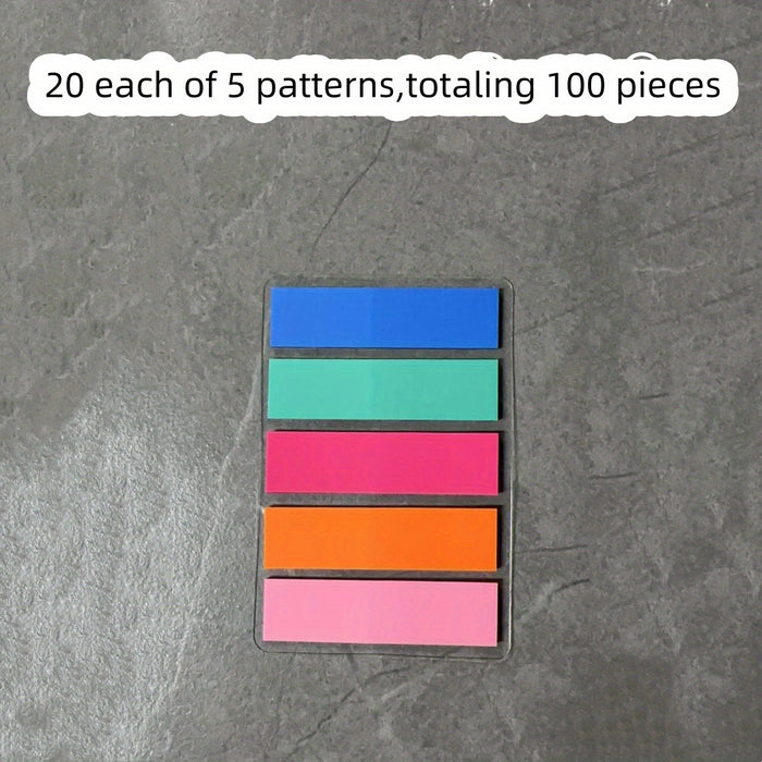 100pcs 100-Pack Portable Sticky Notes: Creative Index Markers & Note Stickers for Students, Index Cards, and Bookmarks