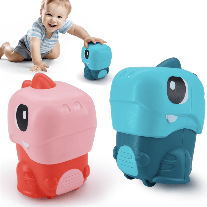 5 in 1 Baby Toys Set for Ages 6-36 Months - Dinosaur Toys, Pull String, Cell Phone Toys, Sensory Shapes Simulation Remote Control, Baby Gifts (Dinosaur Toy car)