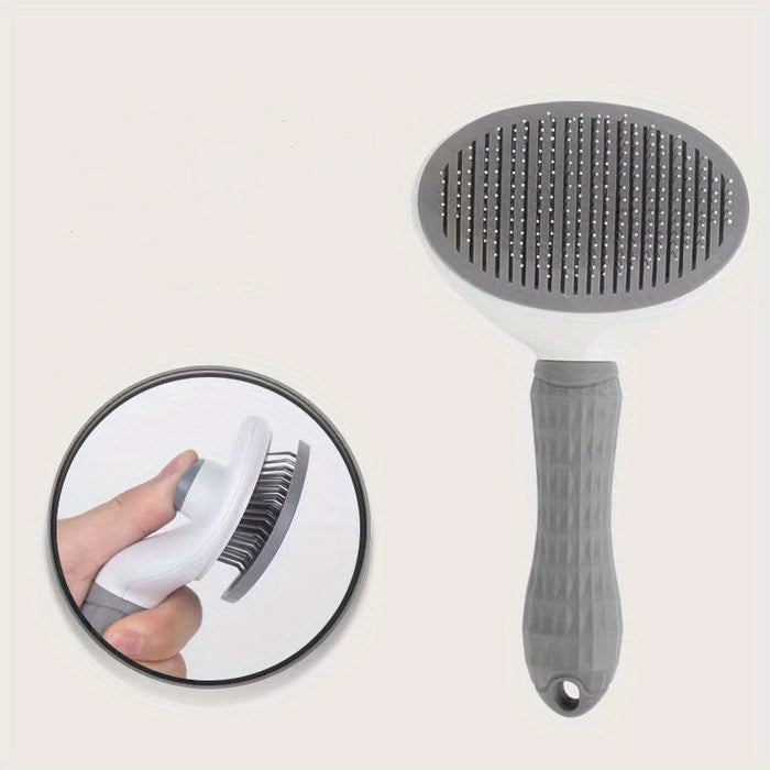 1pc One-Click Cat & Dog Hair Removal Comb with Floating Needle for Easy Pet Grooming