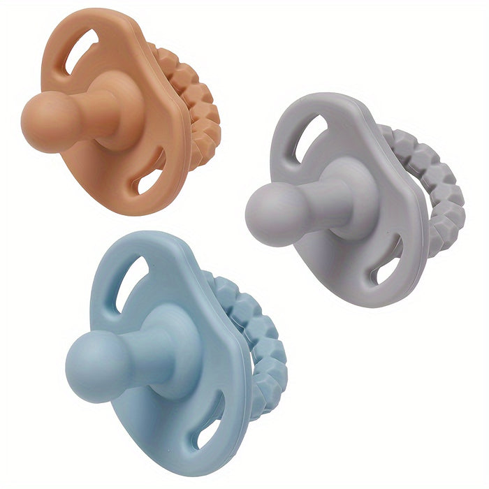 3packs Silicone Baby Pacifier - BPA Free, 100% Food Grade Silicone - For Baby & Toddlers - Perfect for Halloween & Christmas Gifts