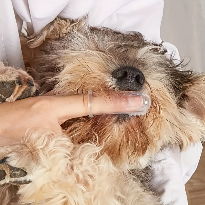 1pc Finger Toothbrush For Dog & Cat, Dog Fingertip Toothbrush, Finger Brush For Pets Tooth Cleaning