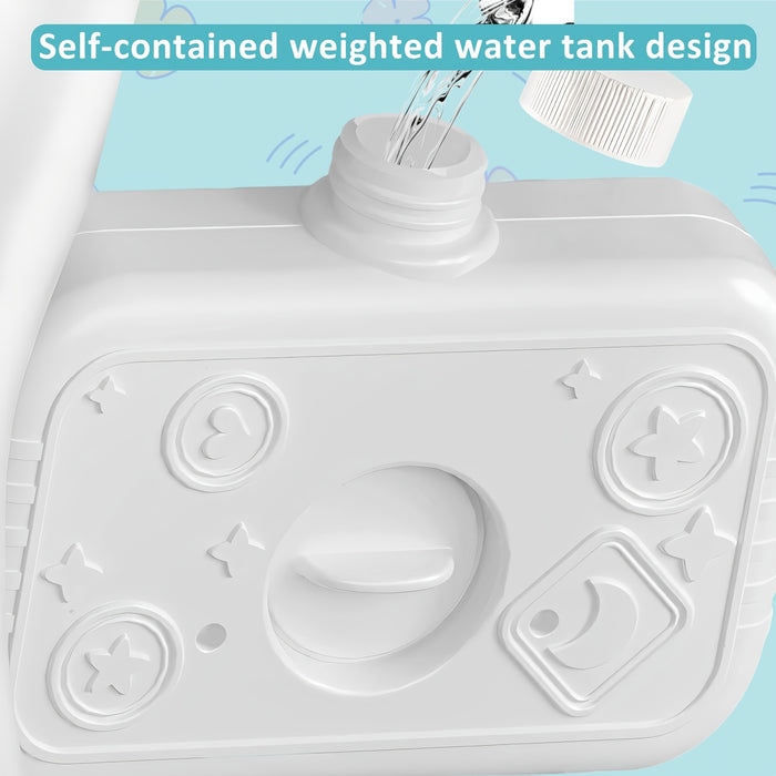 Interactive Youngsters Walker Car for Boys & Girls, 6-12 Months - Durable ABS Material, Parking Brake, Music & Educational Toys, Pink/Blue, 45cm x 32cm x 40cm