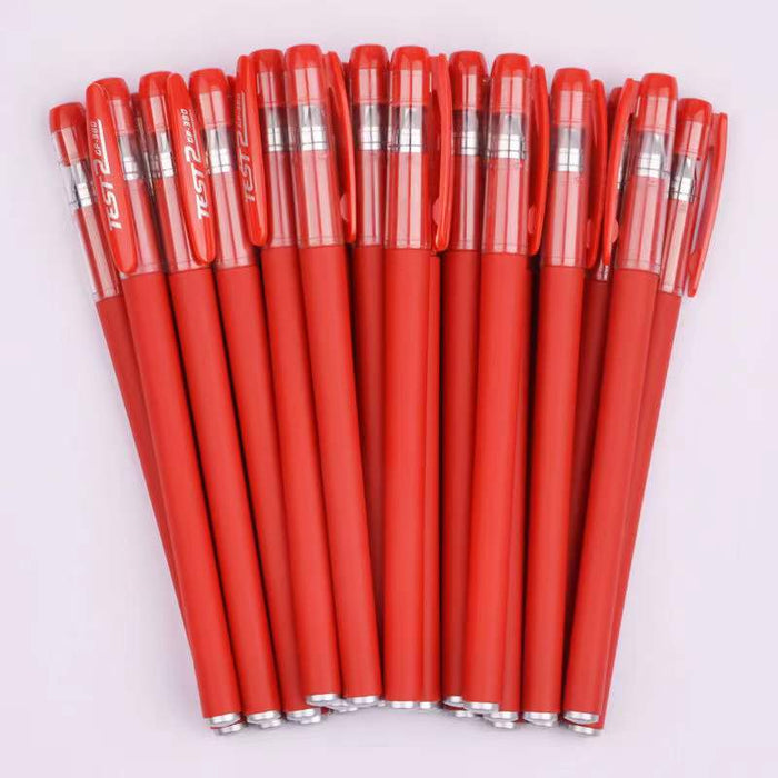 10-piece 10-Piece Gel Pen Set: Red, Black, Water & Carbon Pens for Students, Exams & Office Use