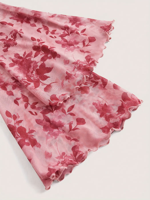 [Orientation]New style trumpet sleeve tie bow design top