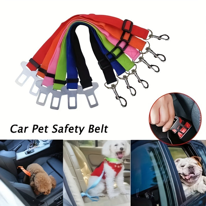 1pc Adjustable Car Seatbelt Harness for Pets, Dog & Cat Safety Seat Belt Lead