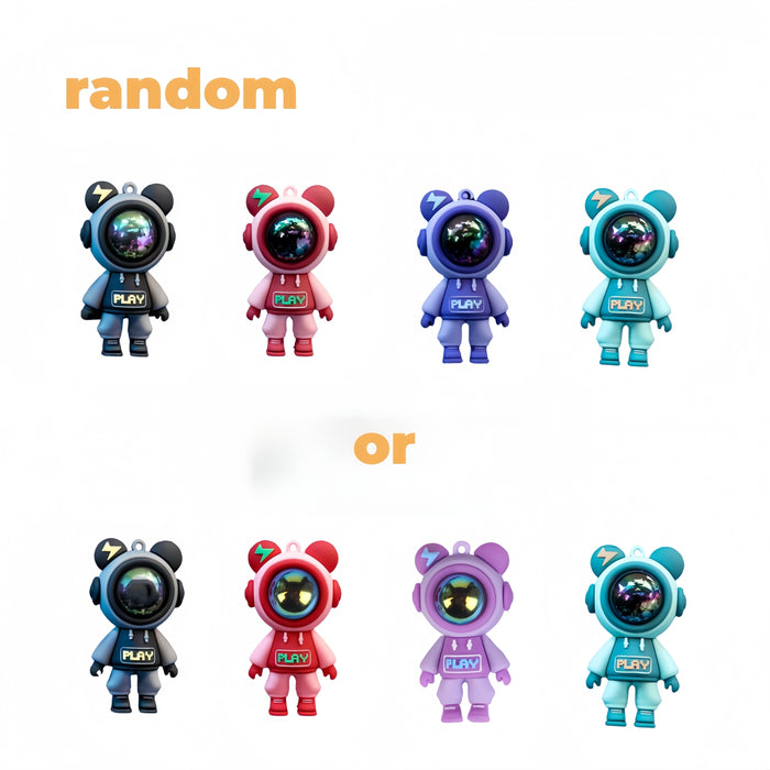 1pc/4pcs Astronaut Lightning Bear Design Car Air Freshener, Car Air Vent Aromatherapy Diffuser Clip, Car Air Outlet Decoration Clip, Car Interior Decoration Accessories Eid Al-Adha Mubarak