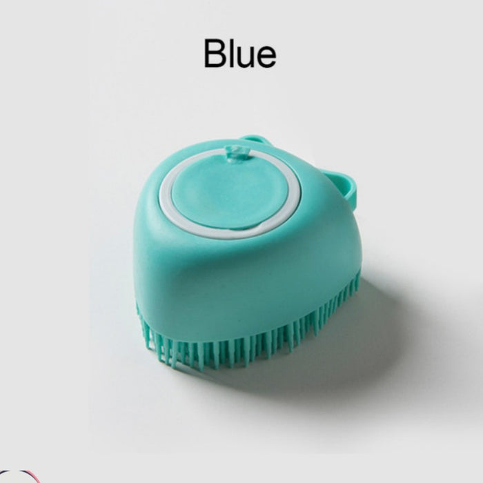 Silicone Pet Grooming Brush with Shower Gel Dispenser for Dogs and Cats