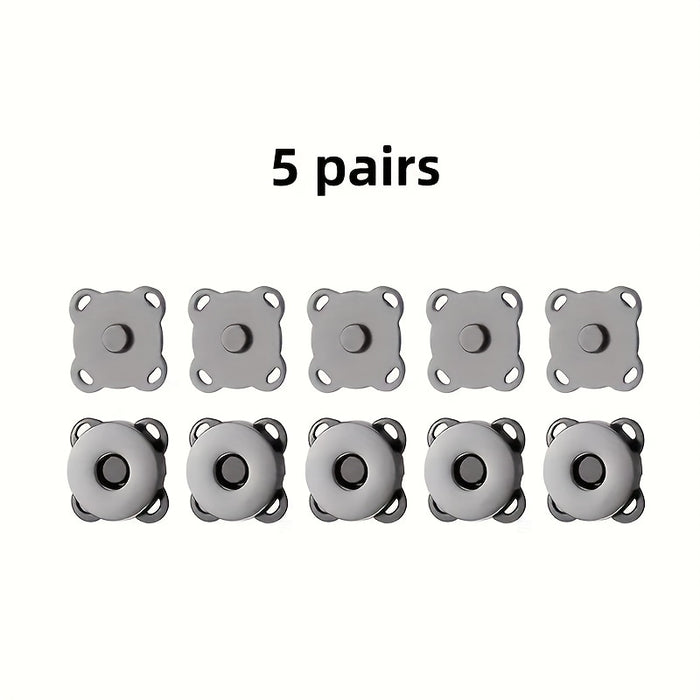 5/8 Pairs Hand-sewn Magnetic Invisible Snap Buttons DIY Plum Blossom Buckles Strong Magnetic Buttons, Clothing Bag Accessories