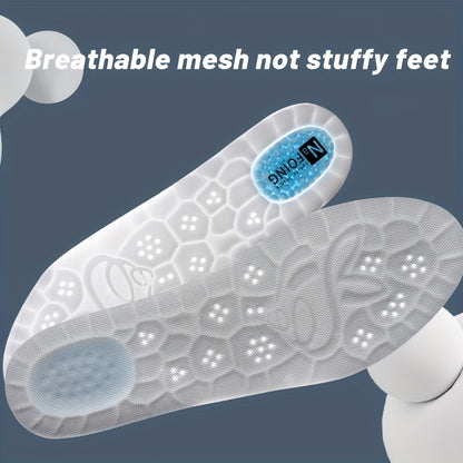 1 Pair TPU Sports Insoles with Explosive Rice Capsules - Shock Absorbing, Breathable, Lightweight Running Inserts for Enhanced Comfort and Support