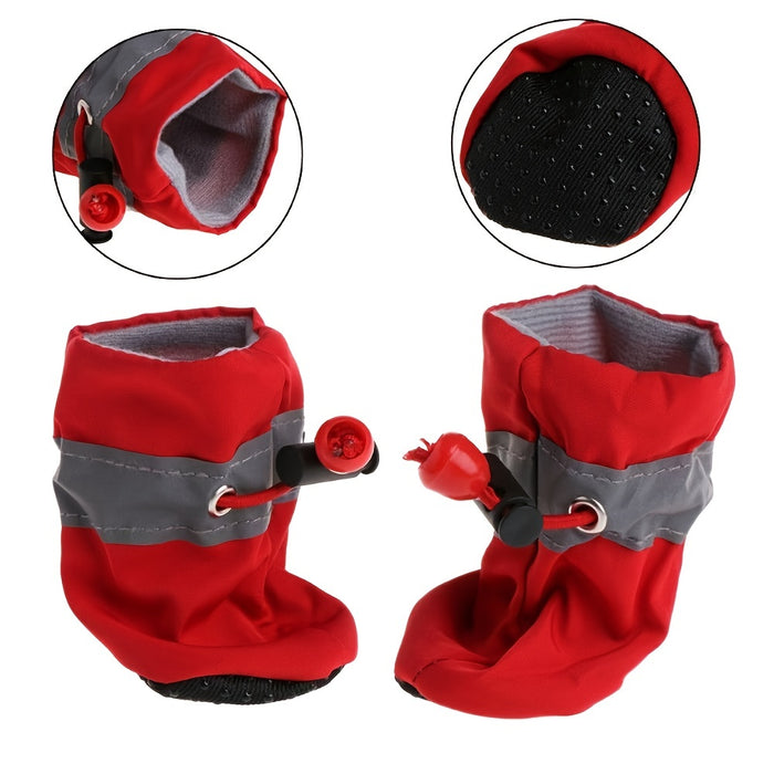 4pcs Water-Resistant Dog Shoes For Small Dogs - Protect Your Pet's Paws And Keep Them Dry Christmas Gift