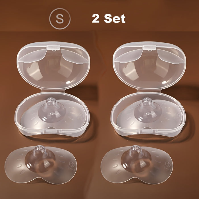 2pcs Breastfeeding Nipple Shields - Butterfly Shaped Silicone Nipple Protectors, Soft Nipple Covers - For Nursing Mothers -  Suitable for Sore or Flat Nipples -  Perfect Gift for New Moms