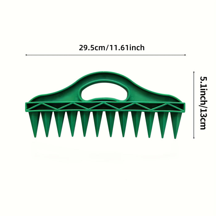 1pc Durable Green Plastic Handheld Garden Seeder Tool, 12-Hole Quick Seed Dispenser, Waterproof Planting Booster for Efficient Gardening - Ideal for Flower Beds & Vegetable Gardens, Gardening Tools
