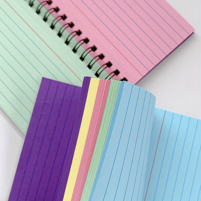 1pc Color Spiral Notebook, Simple Portable Student Journal Notebook, Student, Office