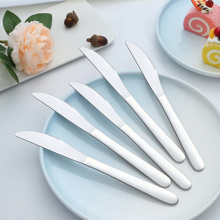 20pcs Food-Grade Stainless Steel Flatware Set, Silverware Set Includes Forks, Spoons And Knives, Utensils Set For Family/Party/Restaurant, Dishwasher Safe, Suitable For Holiday Gift-giving