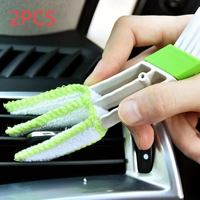 2-in-1 Car Air Conditioning Vent Dust Cleaner: Internal Cleaning Tool for Interior Air Vents