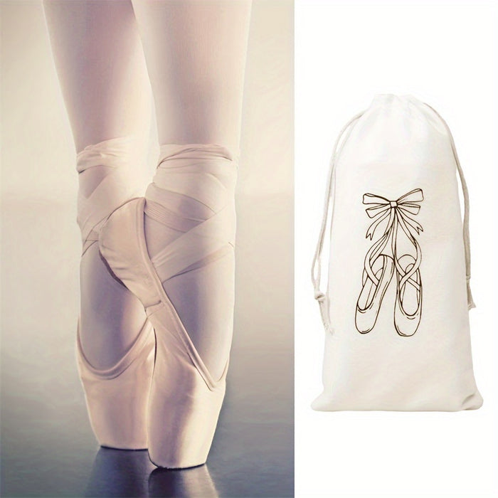 1pc Professional Ballet Shoe Pouch, Dance Drawstring Bag for Latin Dance Shoes Storage