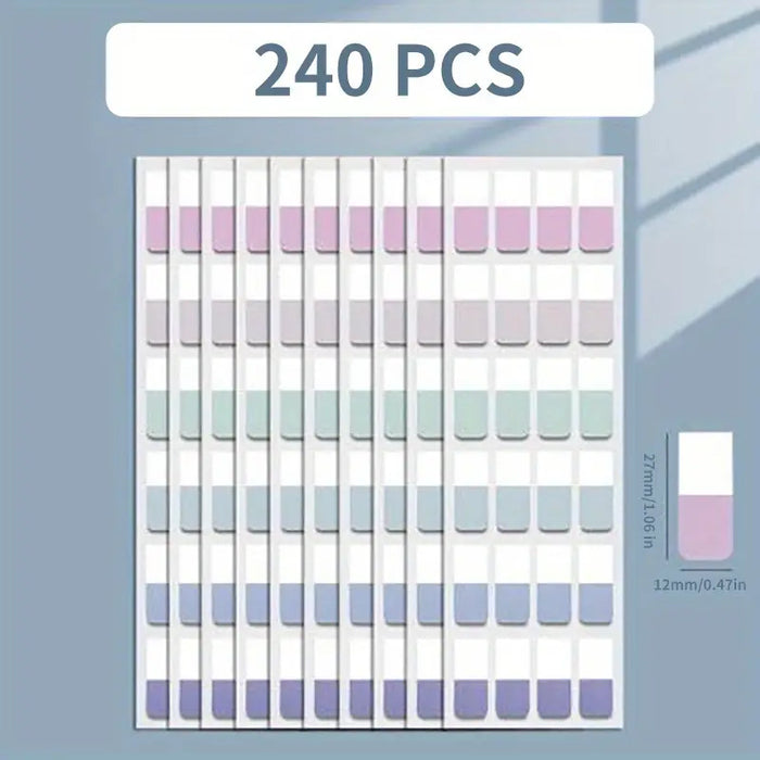 240/120/60pcs Colorful Adhesive Index Labels Stickers, with Writing Pen, for Office, Reading Notes, Office Supplies