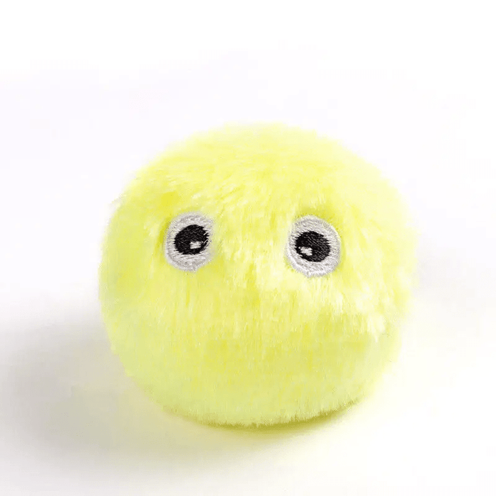 Interactive Cat Plush Ball with Squeaky Toy for Pet Training and Fun