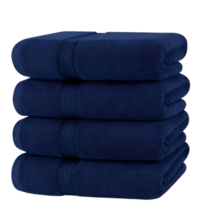 4-Pack Luxurious Cotton Hand Towels - Woven Face Towels, Highly Absorbent, Soft & Skin-Friendly for Home, Hotel, Spa
