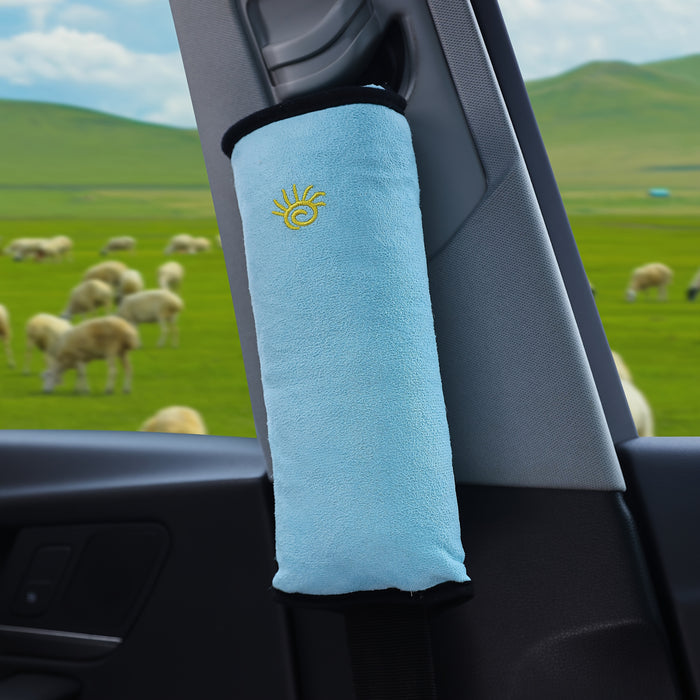 1pc Car Safety Shoulder Guard, Seat Belt Adjustment Retainer, Anti-Strangle Neck Seat Belt, Safety Seat Belt Pillow, Car Belt Plush Breathable Cushion Vehicle Shoulder Protection