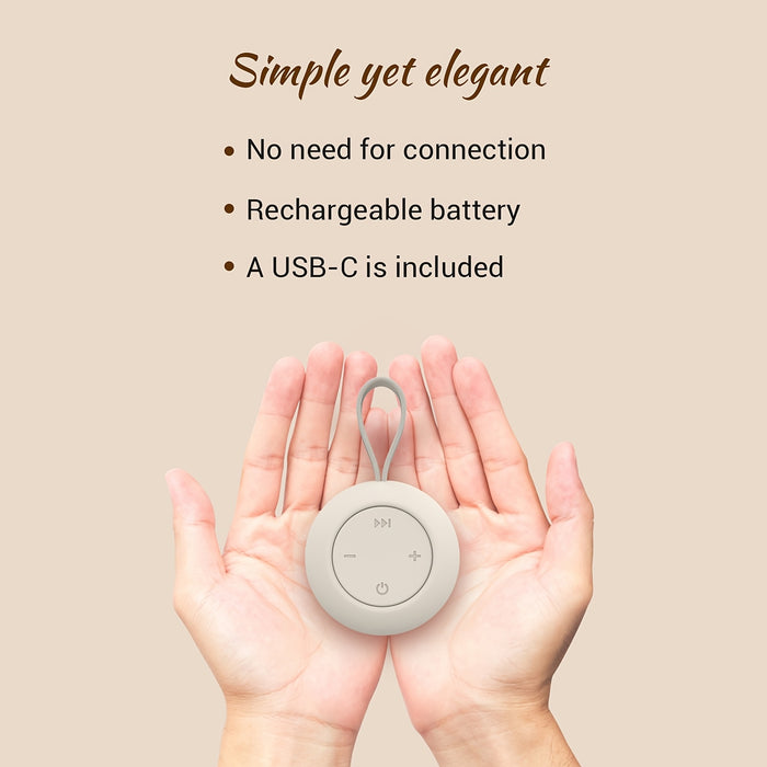 Portable Baby Sound Machine [White Noise For Babies Kids Adults][Baby Sleep Soother][12 Soothing Sounds] 15 Hours Battery Life, Registry Gift, Baby Shower, Clips On Baby Stroller