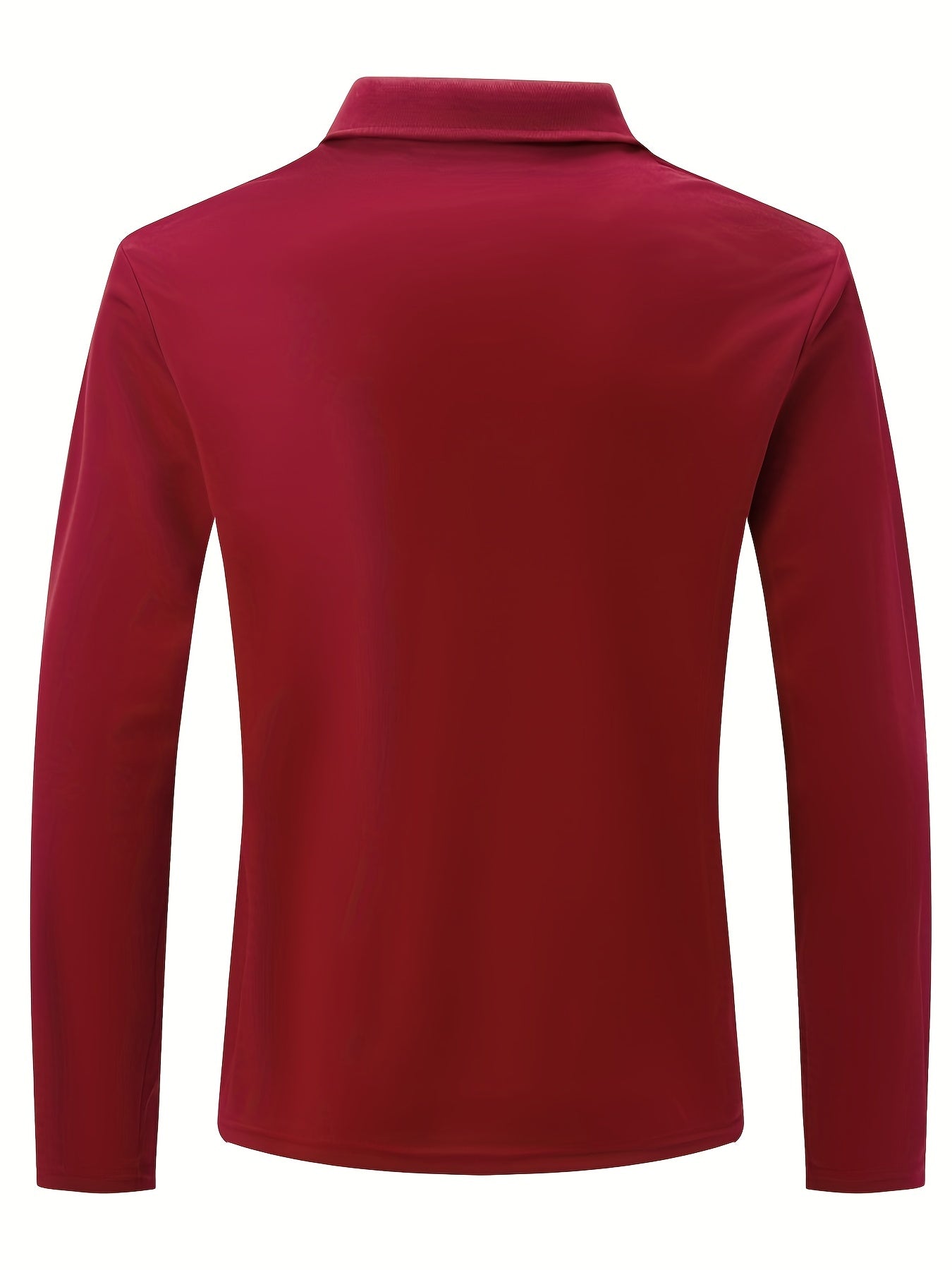 Men's Casual Long Sleeve Zipper Lapel Shirt with Chest Pocket, Spring/Fall Outdoor Wear