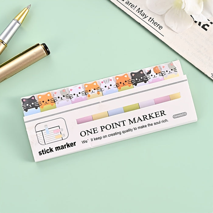 150 Sheets/Pack, Cute Cat-Themed Sticky Notes Set - Perfect for Bookmarking & Memos, Office Essentials