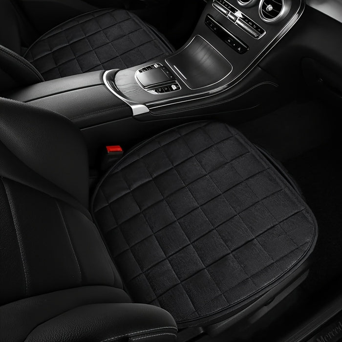 1pc Universal Oval Car Seat Cover, Anti-Slip, Breathable Polyester Fiber, Soft Sponge Filled, Lightweight, Portable, All-Season Vehicle Seat Protector, Hand Wash/Dry Clean Safe