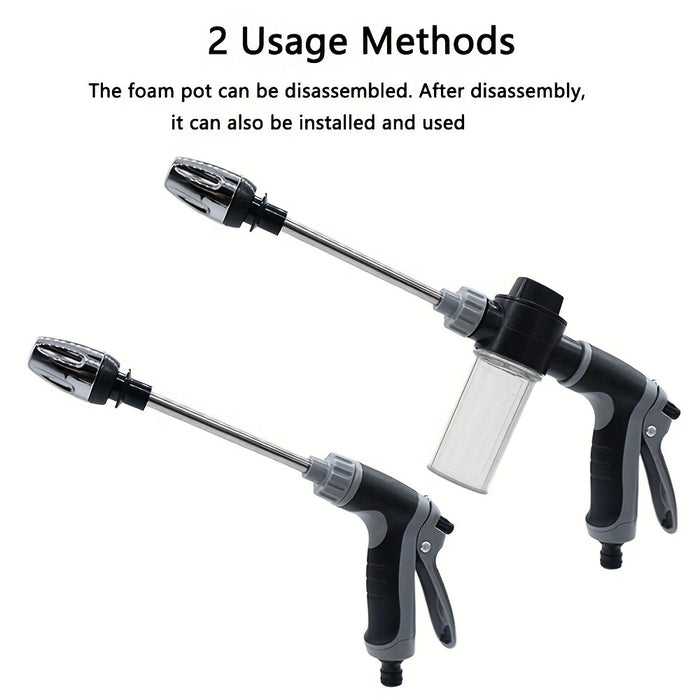 1pc High-Pressure Car Wash Water Gun, Durable Plastic, Garden Hose Nozzle, Multi-Functional Watering Tool, Powerful Cleaning for Cars & Gardens