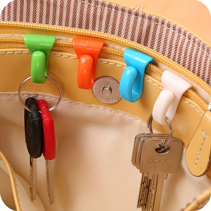 2pcs Keys Clips Plastic Bag Hook Keys Clips Keys Holder Hook Folder For Purse Handbags Backpacks