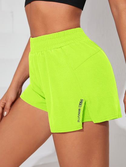 Womens Quick-Dry Casual Athletic Yoga Shorts with Pockets - Elastic Waistband, Slight Stretch Polyester Fabric, Machine Washable - Perfect for Running, Gym, Spring, Summer, and Fall Seasons