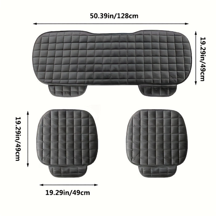 1pc Universal Oval Car Seat Cover, Anti-Slip, Breathable Polyester Fiber, Soft Sponge Filled, Lightweight, Portable, All-Season Vehicle Seat Protector, Hand Wash/Dry Clean Safe