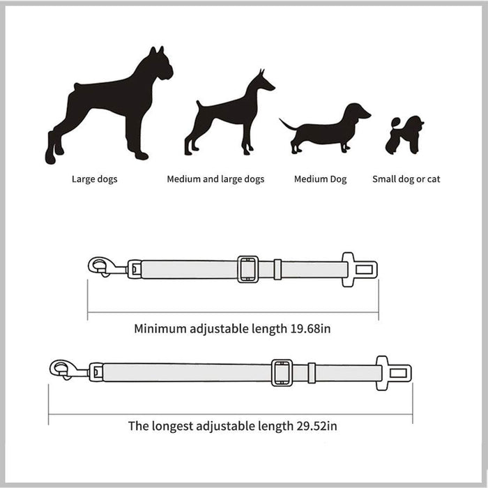 1pc Adjustable Car Seatbelt Harness for Pets, Dog & Cat Safety Seat Belt Lead
