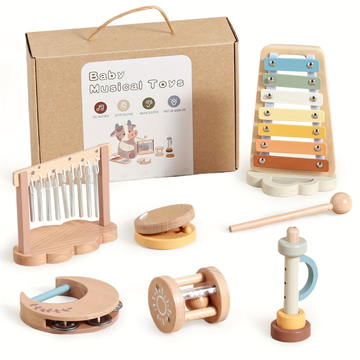 [Musical Toy Set] Fun Musical Instrument Toy Set for Young Youngsters - Exercise Focus and Voice Ability - Birthday Gifts, Halloween, Christmas Gifts