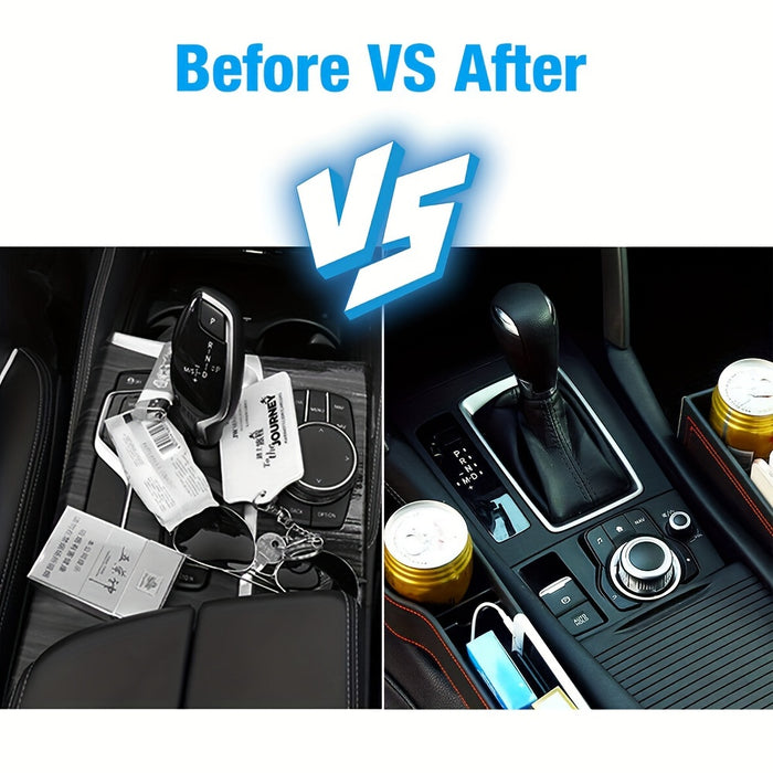 2pcs Car Seat Gap Catcher Filler Storage Box Pocket Organizer Holder ABS SUV -US