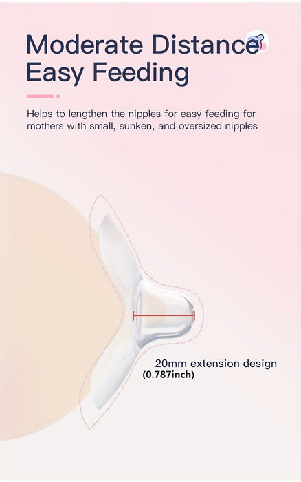 2pcs Breastfeeding Nipple Shields - Butterfly Shaped Silicone Nipple Protectors, Soft Nipple Covers - For Nursing Mothers -  Suitable for Sore or Flat Nipples -  Perfect Gift for New Moms