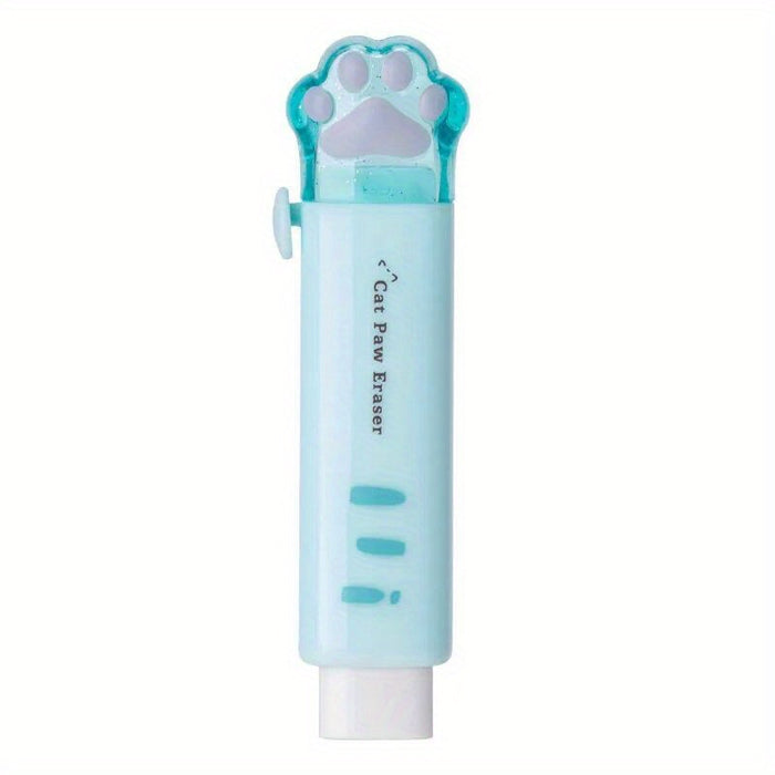 Push-pull Cat paw cute eraser girl pencil eraser student rubber Cartoon pen eraser school supplies prizes Office eraser
