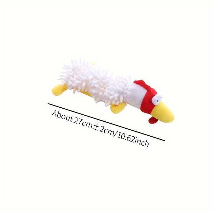 Interactive Plush Dog Toy with Squeaker for Chew & Molar Training - Promotes Playtime & Dental Health