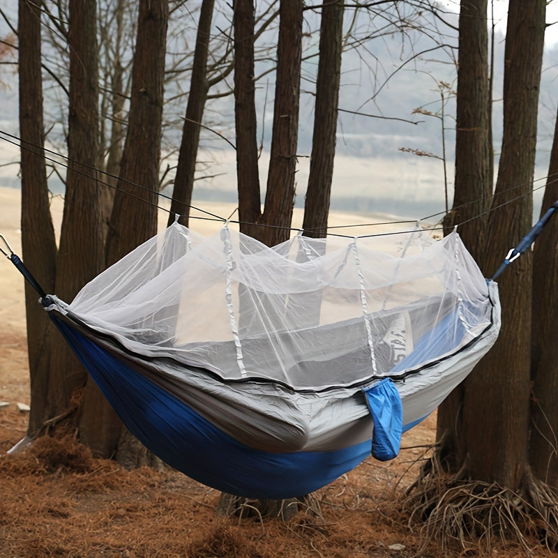 Anti-Rollover Double Hammock with Mosquito Net for Outdoor Camping and Home Use Christmas Gift