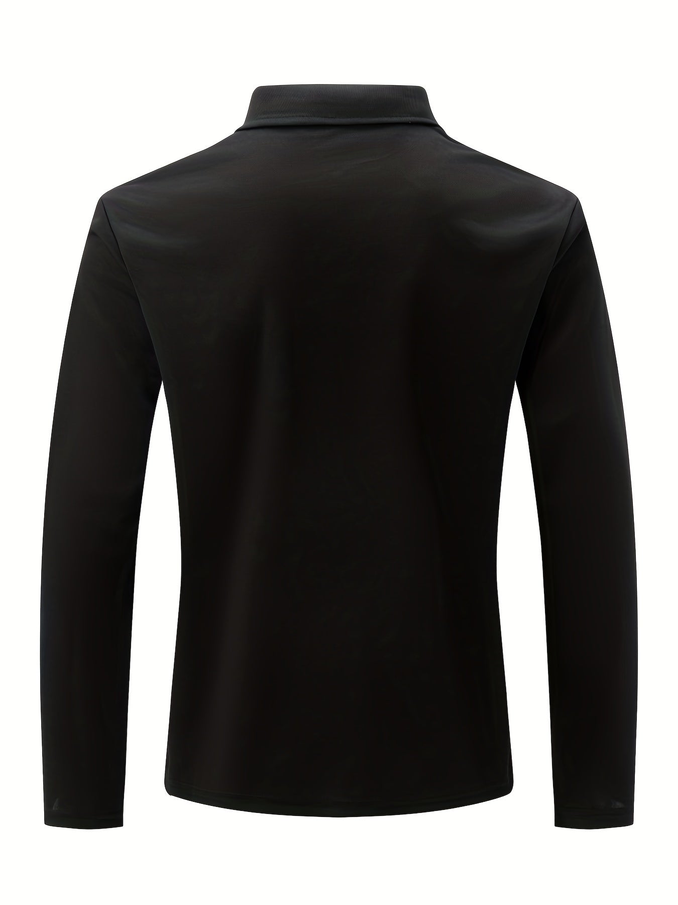 Men's Casual Long Sleeve Zipper Lapel Shirt with Chest Pocket, Spring/Fall Outdoor Wear