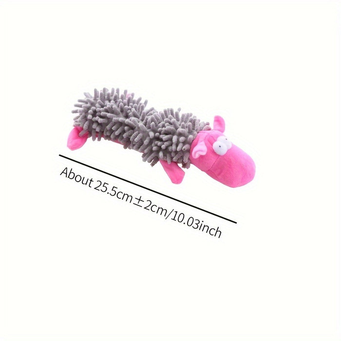 Interactive Plush Dog Toy with Squeaker for Chew & Molar Training - Promotes Playtime & Dental Health
