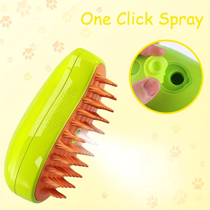 Cleaning & Massage Combs For Pets, Charging Cat Comb Floating Hair Removal Comb, Pet Care Pet Grooming Brush For Cats Pet Steam Brush Electric Spray Massage Cat And Dog Remove Tangled And Loose Hair