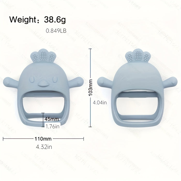 3pcs Cute Cartoon Silicone Teether Toys for Youngsters 3+ Months -, Soft & Durable Chew Toys in Pink, Blue, Green - Machine Washable, Olive Green - Soothes Gums, Ideal for Sucking Needs, Youngsters Toys