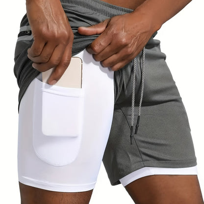 Men'S Summer Casual Athletic Shorts - Breathable, Lightweight Polyester, Red with Black Side Pockets and Drawstring Waistband, Perfect for Running, Training, Hiking & Outdoor Activities, Summer Training Gear | Drawstring Wais