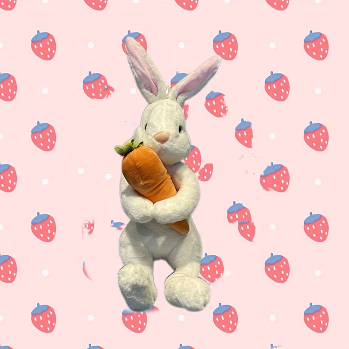 1pc/2pcs Easter Dog Toy Cute Cartoon Hug Carrot Rabbit Dog Plush Toy - Pattern: Cartoon; Breed Recommendation: All Breed Sizes; Material: Fabric